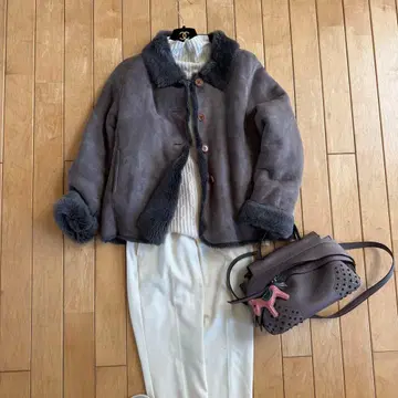 이탈리아제 양가죽 무스탕 자켓 양가죽 코트