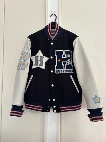 H.R. MARKET 바시티 자켓 사이즈 2 네이비/화이트