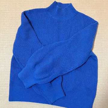 &other stories 블루 니트 하이넥