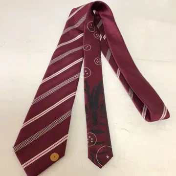 드래곤볼 버건디 스트라이프 넥타이