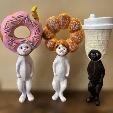 벤 야마구치의 뒤집어쓴 고양이 도넛 3개 세트