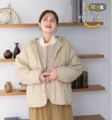 [ 미사용품 ] studio CLIP 리버서블 보아 베스트 자켓