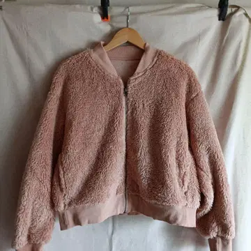 유니클로 여성용 핑크 플리스 봄버 자켓