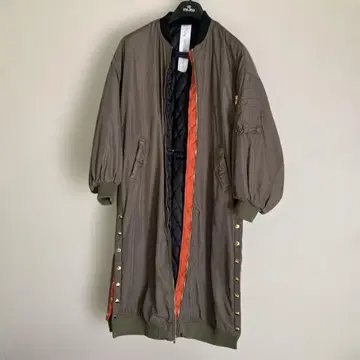 Risley 롱 MA-1 롱 블루종 카키 프리 사이즈