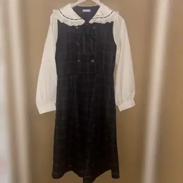 axes femme 포에틱 체크 무늬 원피스 (와인 x 그레이)