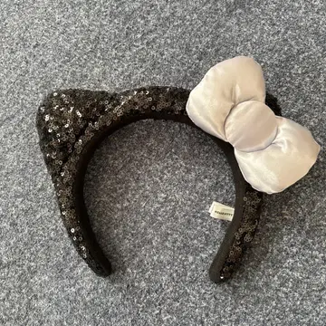 고양이 귀 스팽글 머리띠