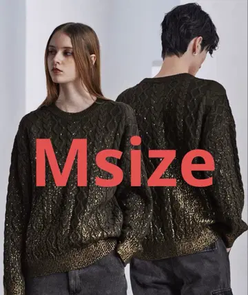 [ CLEL ] 박 프린트 케이블 크루넥 니트 브라운 Msize