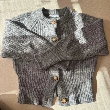 ZARA 자라 니트 가디건 크루넥 가디건 울 혼방 니트