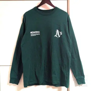 뉴에라 애슬레틱스 양면 프린트 롱 T 구제 의류 MLB 메이저리그
