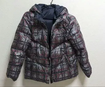 DAMA 다운 자켓 네이비 다색 패턴 9AR 리버서블