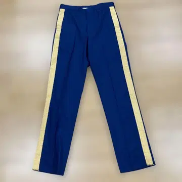 밀리터리 팬츠 네이비 스트레이트 팬츠 옐로우 컬러 스트라이프