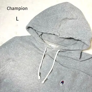 챔피온 챔피온 후드티 L 슬림 그레이 새상품급 원포인트 로고