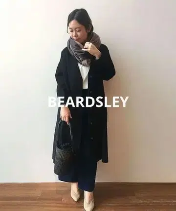 비어즐리 소매 안쪽 리브 코트