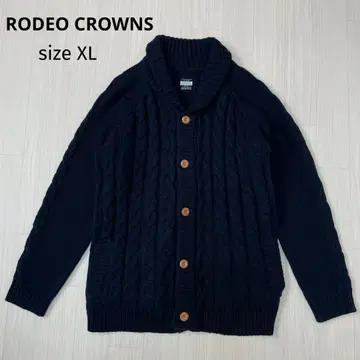 RODEO CROWNS 숄카라 니트 가디건 XL