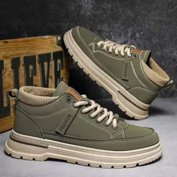 올리브 하이컷 스니커즈 통굽