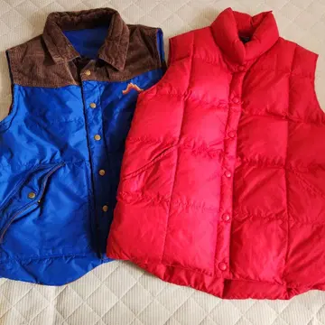 묶음 판매 90s LANDS'END GAP 다운 베스트 퀼팅 베스트