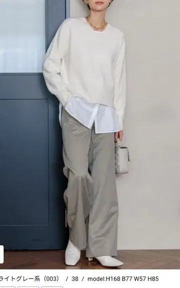 [ 새상품 ] 23구 TR 컴포트 스트레치 와이드 팬츠 라이트 그레이