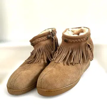 미네통카 숏부츠 어그 부츠 프린지 사이즈 8