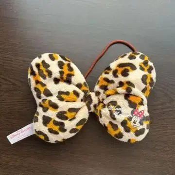 디즈니 미니 레오파드 무늬 리본