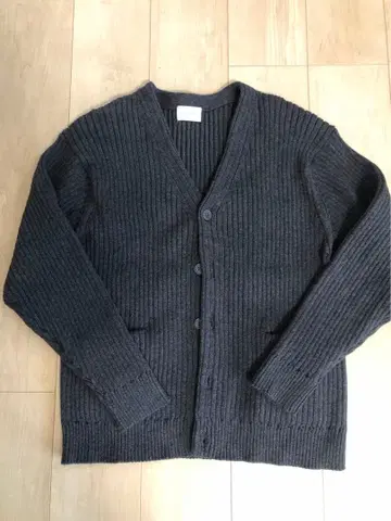 어반 리서치 New basic 코튼 캐시미어 와이드 리브 가디건