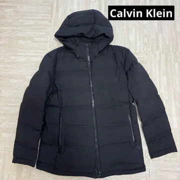 Calvin Klein 후드 부착 다운 자켓 블랙