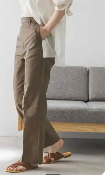 URBAN RESEARCH 샴브레이 개버딘 치노 팬츠