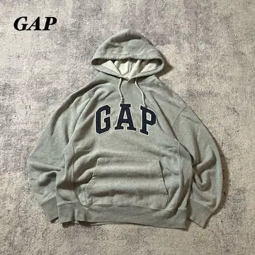 GAP 그레이 빅 로고 아치 자수 로고 풀오버 후드티 후디 파일 안감