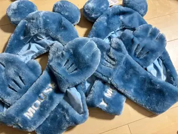 디즈니 리조트 미키 머플러 팬캡 2개 세트