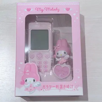 산리오 마이멜로 마이멜로디 폴더폰 탁상시계 폴더폰 모양 시계