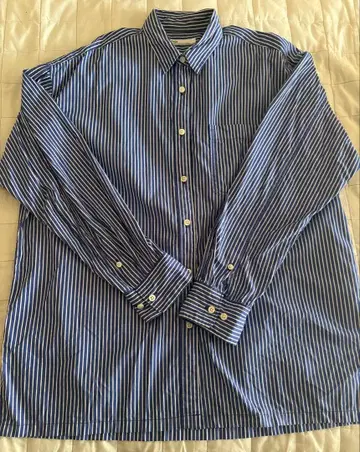 Plage 플라주 스트라이프 보이즈 박스 오버 셔츠