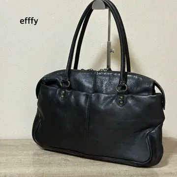 efffy 천연 가죽 레더 A4 비즈니스 백 블랙