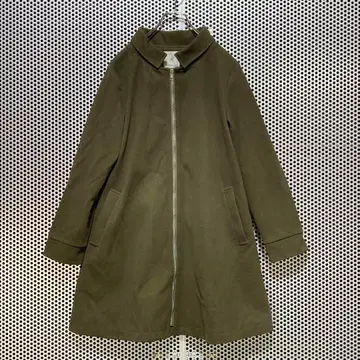 [ BITTOKO ] 집업 스탠드 카라 코트 다크 그린 38