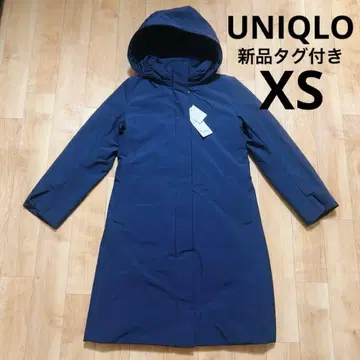 택 포함 새상품 유니클로 UNIQLO 하이브리드 다운 코트 XS 네이비