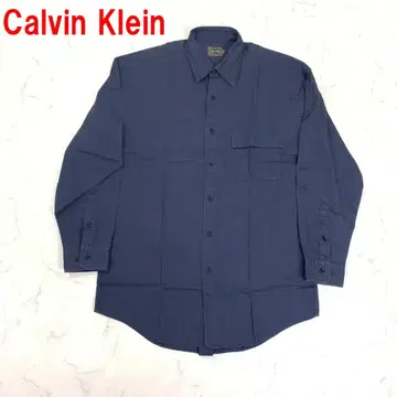 A7256 캘빈클라인 긴팔 셔츠 면 코튼 100% 네이비 네이비 L
