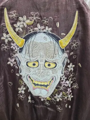 [레어] 경화수월 스카잔 자수 사쿠라 꽃무늬 반야