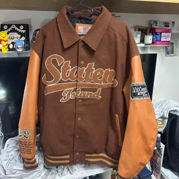 바시티 자켓 울 가죽 겨울 의류