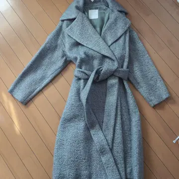 에스트네이션 그레이 울 모헤어 롱 코트