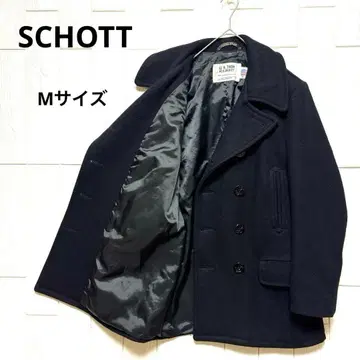 레어 4 포켓 USA SCHOTT 740N 멜톤 피코트 M 블랙