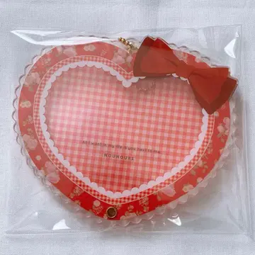 후쿠야 리틀 플라워 하트 아크릴 프레임 레드