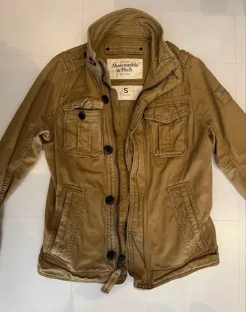 Abercrombie & Fitch 베이지 밀리터리 자켓 S