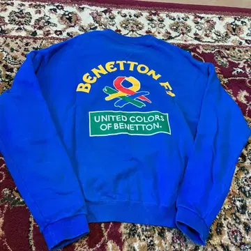구제 의류 베네통 F1 맨투맨 L 사이즈 블루