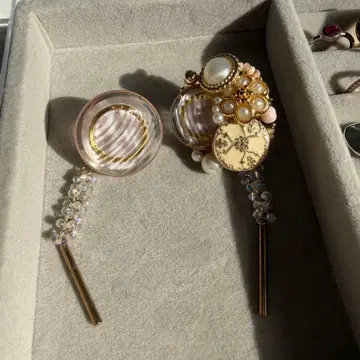 엘레강트 펄 크리스탈 귀걸이 비대칭 귀걸이 핸드메이드