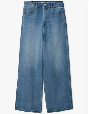 미라 오웬 블루 데님 와이드 레그 팬츠