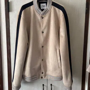 ZARA 자라 봄버 자켓 스웨이드 느낌 베이지 XL