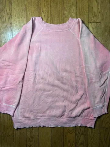 60s 겨드랑이 아래 삼각형 가제트 래글런 맨투맨 무지 페이드