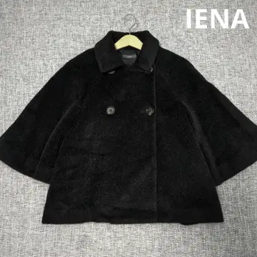 이에나 판초풍 알파카 샤기 코트 A라인 숏코트