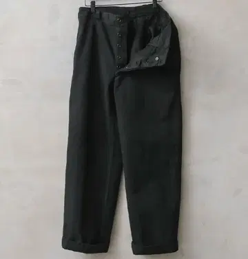 실물 프랑스군 M-52 원턱 치노 트라우저 BLACK 염색