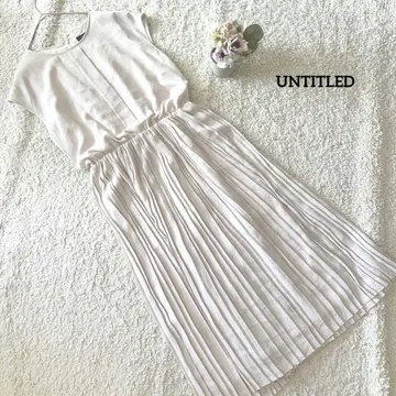 언타이틀 베이지 플리츠 원피스 [2] 롱 결혼식 2차 모임