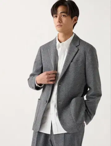 유니클로 컴포트 2B 자켓/헤링본