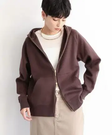 BARNYARDSTORM 더블 페이스 후드티 브라운 L